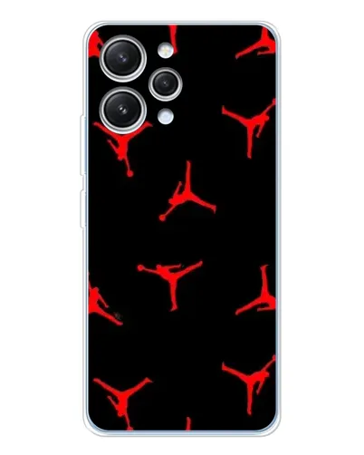 Чехол для Xiaomi Redmi 12 с картинкой «Jordan Red Pattern»