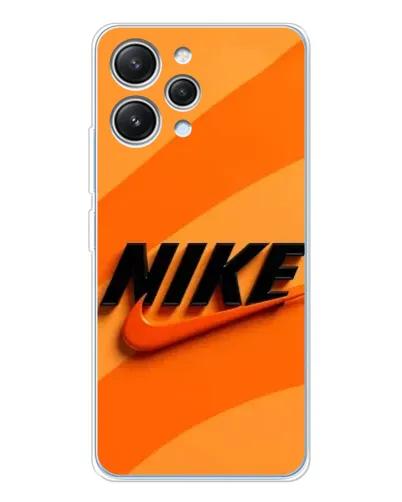 Чехол для Xiaomi Redmi 12 с картинкой «Оранжевый драйв Nike»