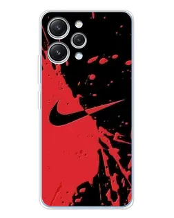 Чехол для Xiaomi Redmi 12 с картинкой «Красные брызги Nike» Чехол для Xiaomi Redmi 12 с картинкой «Красные брызги Nike»
