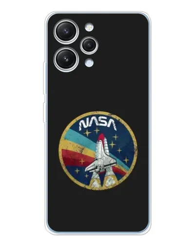 Чехол для Xiaomi Redmi 12 с картинкой «NASA — эмблема миссии»