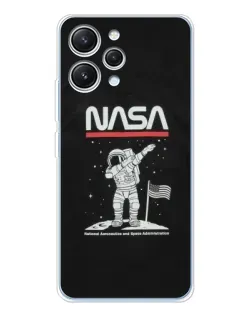 Чехол для Xiaomi Redmi 12 с картинкой «NASA — шагаем по Луне» Чехол для Xiaomi Redmi 12 с картинкой «NASA — шагаем по Луне»