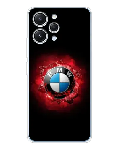 Чехол для Xiaomi Redmi 12 с картинкой «Логотип BMW — вспышка»