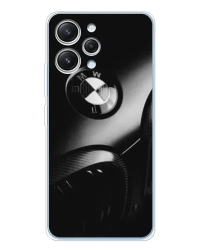 Чехол для Xiaomi Redmi 12 с картинкой «Эмблема BMW — макро»