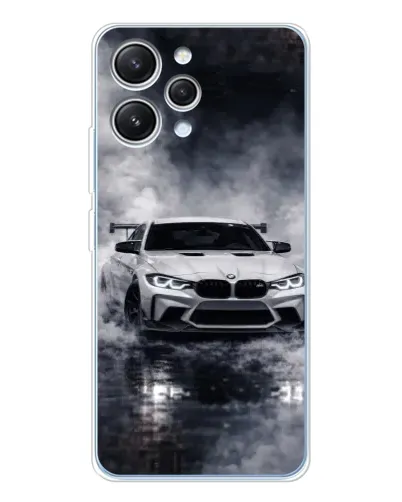 Чехол для Xiaomi Redmi 12 с картинкой «BMW сквозь туман»