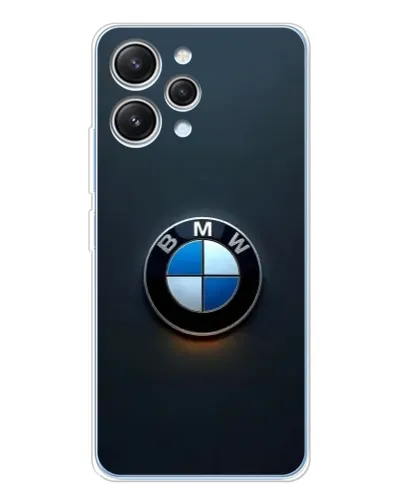 Чехол для Xiaomi Redmi 12 с картинкой «Логотип BMW — минимализм»