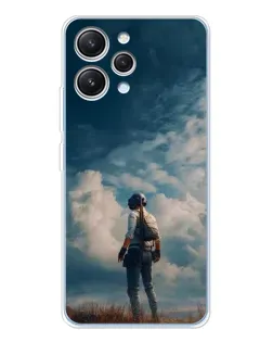 Чехол для Xiaomi Redmi 12 с картинкой «Герой PUBG на скале» Чехол для Xiaomi Redmi 12 с картинкой «Герой PUBG на скале»