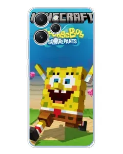 Чехол для Xiaomi Redmi 12 с картинкой «Губка Боб Minecraft» Чехол для Xiaomi Redmi 12 с картинкой «Губка Боб Minecraft»
