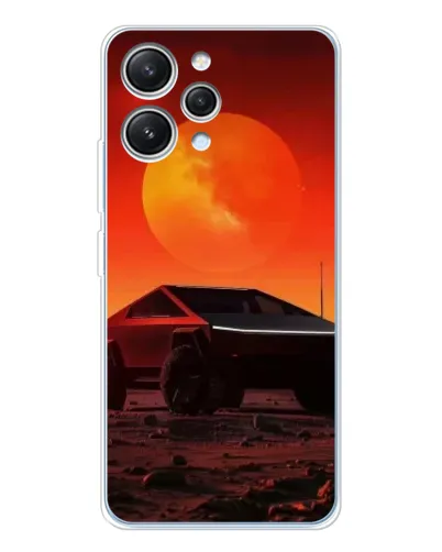 Чехол для Xiaomi Redmi 12 с картинкой «Cybertruck на Марсе»