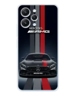 Чохол для Xiaomi Redmi 12 з картинкою «Mercedes — білий карбон»