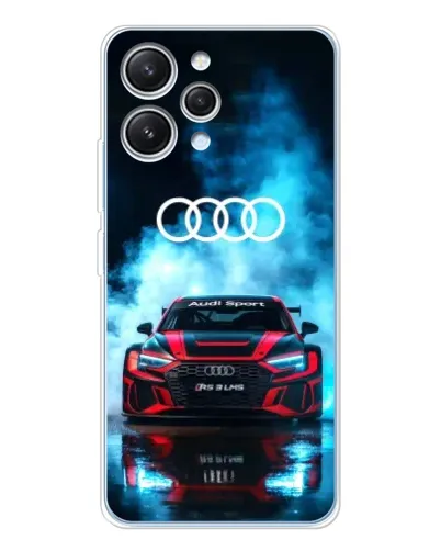 Чехол для Xiaomi Redmi 12 с картинкой «Audi Sport — неон»