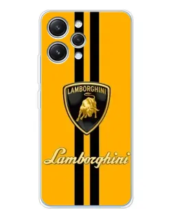 Чохол для Xiaomi Redmi 12 з картинкою «Lamborghini Stripe жовтий»