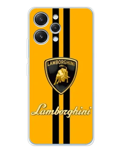 Чехол для Xiaomi Redmi 12 с картинкой «Lamborghini Stripe желтый»