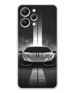 Чехол для Xiaomi Redmi 12 с картинкой «Lamborghini симметрия дорог»