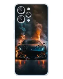Чехол для Xiaomi Redmi 12 с картинкой «Lamborghini дымная эстетика»