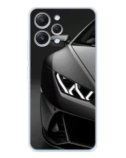 Чехол для Xiaomi Redmi 12 с картинкой «Lamborghini фары детализация»