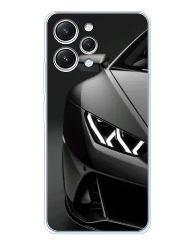 Чехол для Xiaomi Redmi 12 с картинкой «Lamborghini фары детализация»
