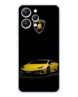 Чехол для Xiaomi Redmi 12 с картинкой «Lamborghini желтый акцент»