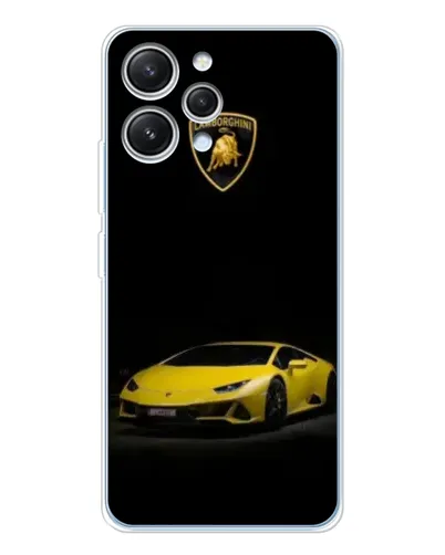 Чехол для Xiaomi Redmi 12 с картинкой «Lamborghini желтый акцент»