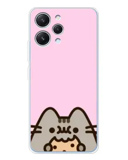 Чохол для Xiaomi Redmi 12 з картинкою «Pusheen та печиво»
