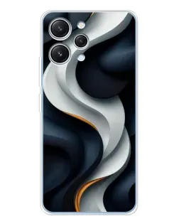 Чехол для Xiaomi Redmi 12 с картинкой «Объемные черно-белые ленты» Чехол для Xiaomi Redmi 12 с картинкой «Объемные черно-белые ленты»