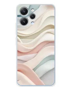 Чехол для Xiaomi Redmi 12 с картинкой «Пастельные нежные волны»