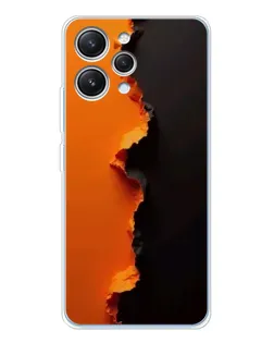 Чехол для Xiaomi Redmi 12 с картинкой «Оранжевый разлом»
