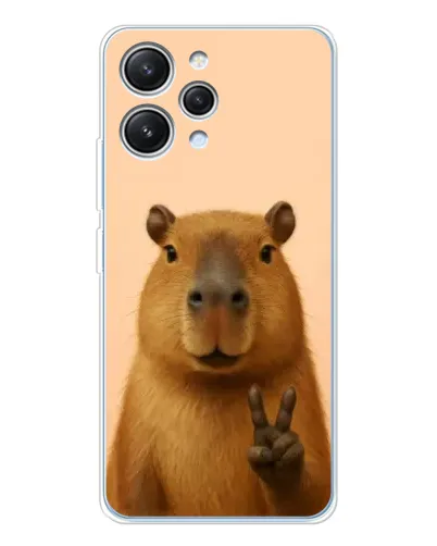 Чехол для Xiaomi Redmi 12 с картинкой «Капибара виктория»