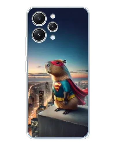 Чехол для Xiaomi Redmi 12 с картинкой «Капи-мен супергерой»