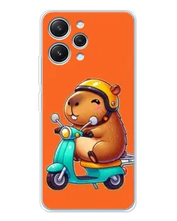 Чехол для Xiaomi Redmi 12 с картинкой «Капибара на скутере» Чехол для Xiaomi Redmi 12 с картинкой «Капибара на скутере»
