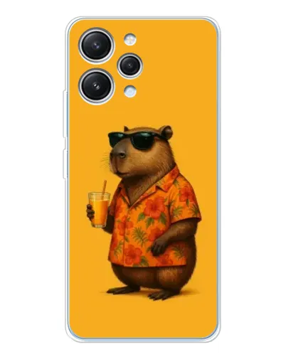 Чехол для Xiaomi Redmi 12 с картинкой «Капибара на отдыхе»
