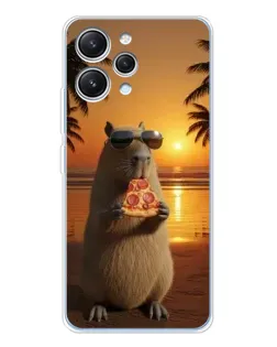 Чехол для Xiaomi Redmi 12 с картинкой «Капибара с пиццей» Чехол для Xiaomi Redmi 12 с картинкой «Капибара с пиццей»