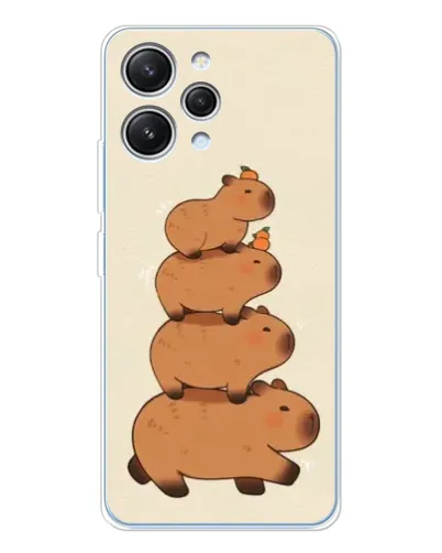 Чехол для Xiaomi Redmi 12 с картинкой «Башня из капибар»