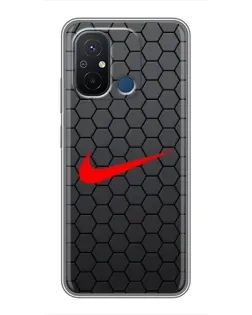Чехол для Xiaomi Redmi 12C с картинкой «Nike — карбоновая сетка»