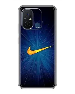 Чехол для Xiaomi Redmi 12C с картинкой «Синий пульс Nike» Чехол для Xiaomi Redmi 12C с картинкой «Синий пульс Nike»