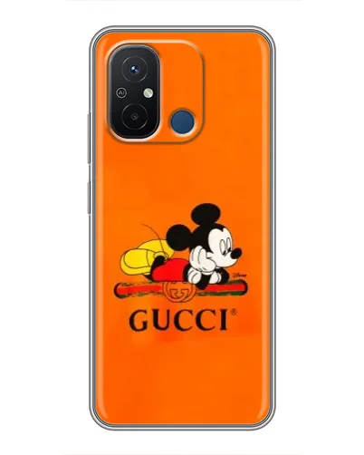 Чехол для Xiaomi Redmi 12C с картинкой «Микки Маус Gucci — оранж» Чехол для Xiaomi Redmi 12C с картинкой «Микки Маус Gucci — оранж»