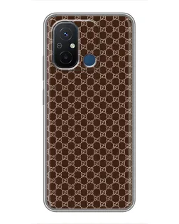 Чехол для Xiaomi Redmi 12C с картинкой «Gucci — шоколадная сетка» Чехол для Xiaomi Redmi 12C с картинкой «Gucci — шоколадная сетка»