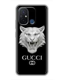 Чехол для Xiaomi Redmi 12C с картинкой «Gucci — серебряный лев» Чехол для Xiaomi Redmi 12C с картинкой «Gucci — серебряный лев»