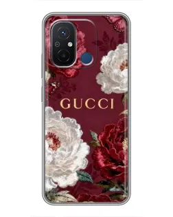 Чехол для Xiaomi Redmi 12C с картинкой «Gucci — бордовые розы» Чехол для Xiaomi Redmi 12C с картинкой «Gucci — бордовые розы»