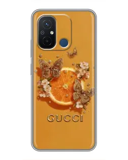 Чехол для Xiaomi Redmi 12C с картинкой «Gucci — золотые бабочки» Чехол для Xiaomi Redmi 12C с картинкой «Gucci — золотые бабочки»