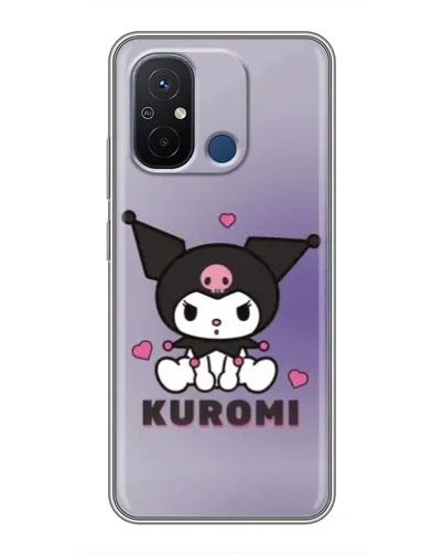 Чехол для Xiaomi Redmi 12C с картинкой «Kuromi — фиолетовый арт»