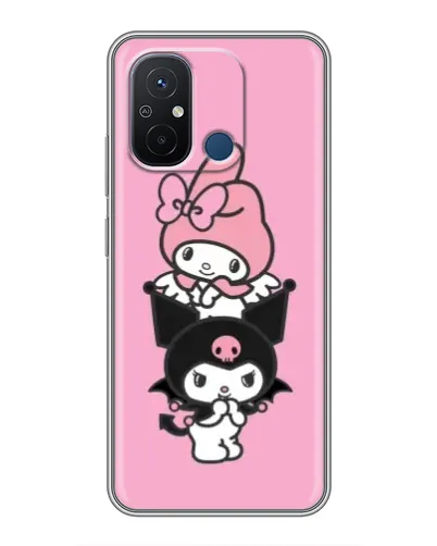 Чехол для Xiaomi Redmi 12C с картинкой «My Melody и Kuromi»