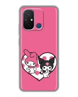 Чехол для Xiaomi Redmi 12C с картинкой «Kuromi и My Melody»