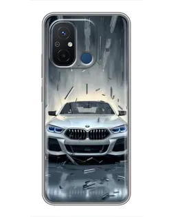 Чехол для Xiaomi Redmi 12C с картинкой «BMW в свете фар»