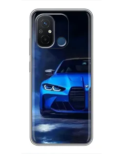Чехол для Xiaomi Redmi 12C с картинкой «Голубая BMW M4»