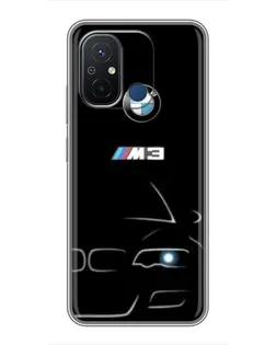 Чехол для Xiaomi Redmi 12C с картинкой «Минималистичный принт BMW M3»