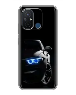 Чехол для Xiaomi Redmi 12C с картинкой «BMW — ночной взгляд»