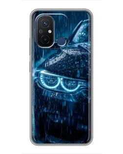 Чехол для Xiaomi Redmi 12C с картинкой «BMW под дождем»