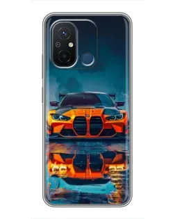 Чехол для Xiaomi Redmi 12C с картинкой «BMW — золотая эмблема»