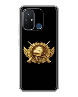 Чехол для Xiaomi Redmi 12C с картинкой «PUBG — оранжевый градиент»