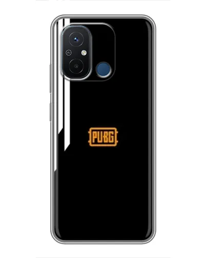 Чехол для Xiaomi Redmi 12C с картинкой «PUBG — вертикальные линии»